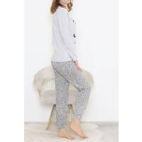 Baskılı Pijama Takımı Grisiyah - 12056.1751.