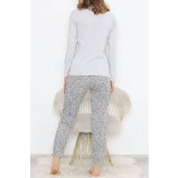 Baskılı Pijama Takımı Grisiyah - 12056.1751.