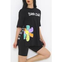 Басылған футболка қара - 3497.105.