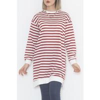 Oversized Striped Sweat Claret Red - 472012.1778.