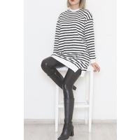 Oversize Striped Sweat Black - 472012.1778.