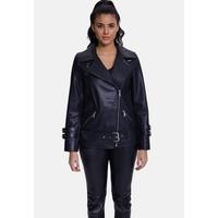 Women's Leather Coat B21-NAP-BLK