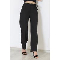 Palazzo lace-up trousers at the waist in black - 20701.683.