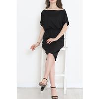 Waist Gathered Dress Black - 1286.1256.