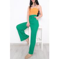 Beli Lastikli Pantolon Yeşil - 10536.1059.
