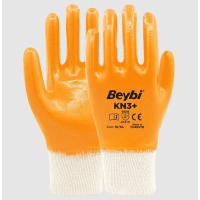 Beybi KN3+ No:10 Sarı Tam Nitril Pamuk Eldiven 1 Adet