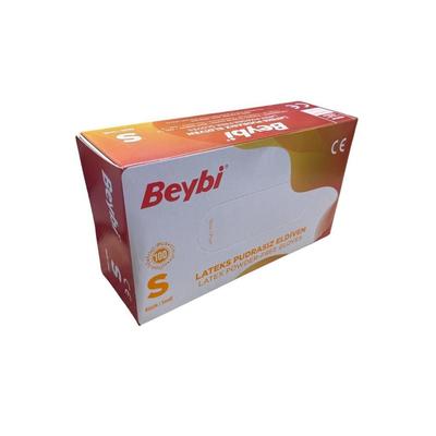Beybi Lateks S Pudrasız Muayene Eldiven 100'lük Kutu