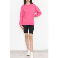 Bisiklet Yaka Sweat Pembe - 3042.275.