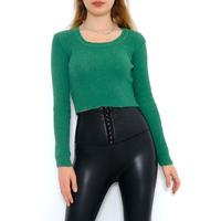 Crew Neck Crop трикотаж жасыл - 971.1319.