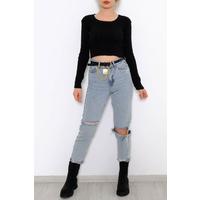 Crew Neck Crop трикотаж қара - 971.1319.