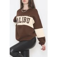 Crew Neck Embroidered Sweat Brown - 3591.105.