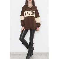 Crew Neck Embroidered Sweat Brown - 3591.105.