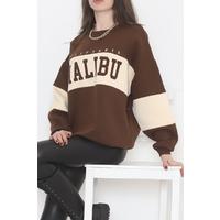 Crew Neck Embroidered Sweat Brown - 3591.105.
