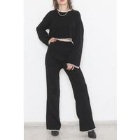 Экипажды мойын трикотаж костюмі Қара - 1526.1765.