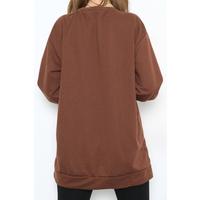 Bisiklet Yaka Tunik Kahve - 10574.253.