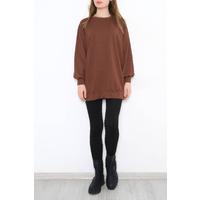 Bisiklet Yaka Tunik Kahve - 10574.253.