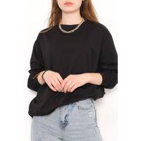 Bisiklet Yaka Tunik Siyah - 10574.253.
