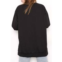Bisiklet Yaka Tunik Siyah - 10574.253.