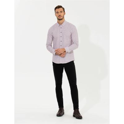 Pierre Cardin Bordo Slim Fit Uzun Kollu Gömlek 1460922.VR014