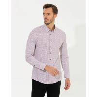 Pierre Cardin Burgundy Slim Fit Long Sleeve Shirt 1460922.VR014