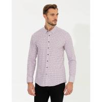 Pierre Cardin Burgundy Slim Fit Long Sleeve Shirt 1460922.VR014