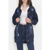 Boyfriend Denim Jacket Dark Blue - 0833.925