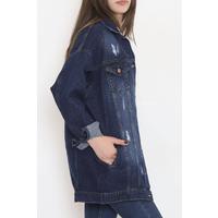 Boyfriend Denim Jacket Dark Blue - 0833.925