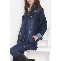 Boyfriend Denim Jacket Dark Blue - 0833.925