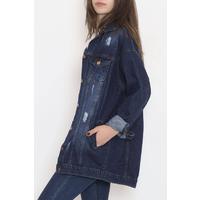 Boyfriend Denim Jacket Dark Blue - 0833.925