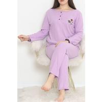 Büyük Beden İnterlok Pijama Takımı Lilayeşil - 17084.1048.