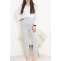 Büyük Beden Pijama Altı Gri - 15048.1567.