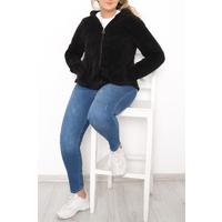 Plus Size Plush Coat Black - 10358.107.