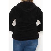 Plus Size Plush Coat Black - 10358.107.