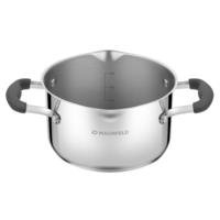 Stainless steel saucepan with glass lid, 18 cm, 2.2 l . MAUNFELD LAURA MCS22S08GR