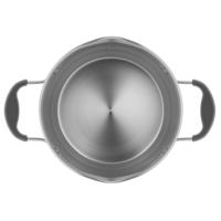 Stainless steel saucepan with glass lid, 18 cm, 2.2 l . MAUNFELD LAURA MCS22S08GR