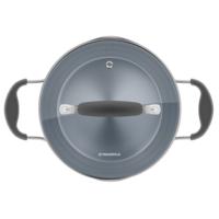Stainless steel saucepan with glass lid, 18 cm, 2.2 l . MAUNFELD LAURA MCS22S08GR