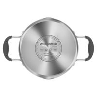 Stainless steel saucepan with glass lid, 18 cm, 2.2 l . MAUNFELD LAURA MCS22S08GR