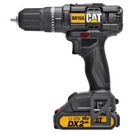 Профессиональная ударная дрель CAT DX155.1SET с двумя аккумуляторами (литий-ионный, 18 В/2,0 А·ч) + набор из 32 отверток и бит DA01901