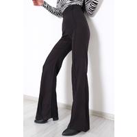 Palazzo trousers without pockets in black - 10589.1247.