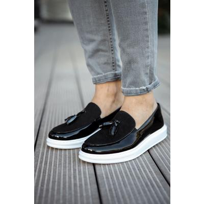 CH002 - RBT Loafer Verniciata Erkek Ayakkabı SIYAH