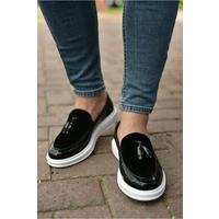 CH002 - RBT Loafer Verniciata Erkek Ayakkabı SIYAH
