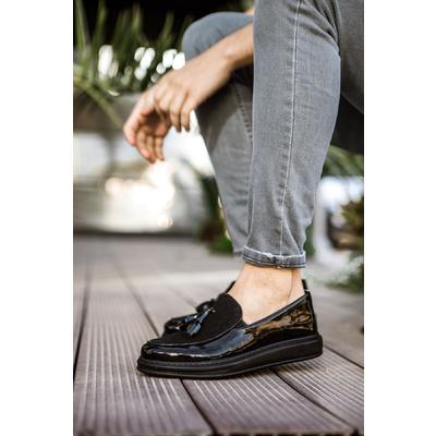 CH002 - RST Loafer Verniciata Erkek Ayakkabı SIYAH