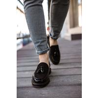 CH002 - RST Loafer Verniciata Erkek Ayakkabı SIYAH