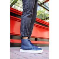 CH029 CBT Vulcanized Lace Up Erkek Bot LACIVERT