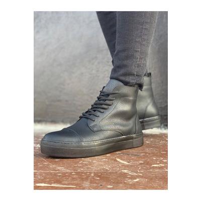 CH029 - CST Vulcanized Lace Up Erkek Bot SIYAH