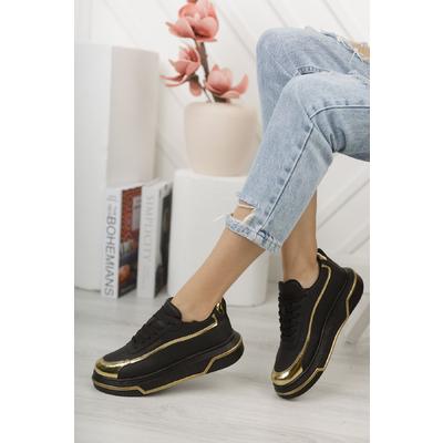 CH041 CST Renaissance Kadın Ayakkabı SIYAH/ALTIN