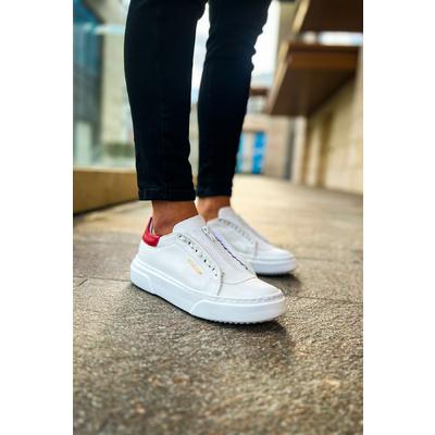 CH092 MBT Zip Style Erkek Ayakkabı BEYAZ/KIRMIZI