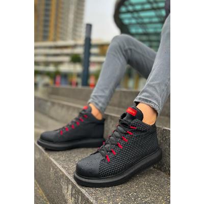 CH111 - GST Milano Erkek Bot SIYAH/KIRMIZI