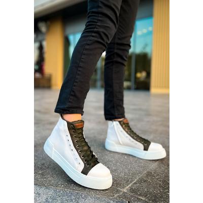 CH167 - GBT Blazer Erkek Bot BEYAZ / HAKI