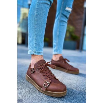 CH191 - CKT Side Buckle Erkek Ayakkabı TABA